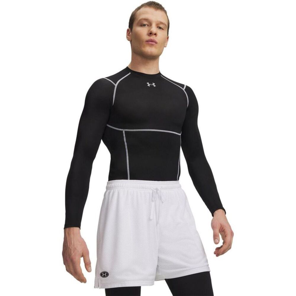 Under Armour Mens Elite Compression Long-Sleeved Base Layer Top / Black
